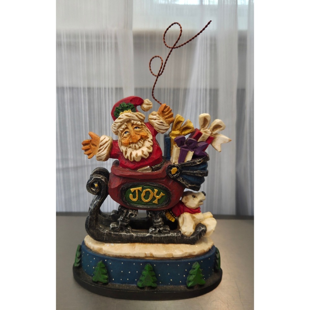 David Frykman Santa Claus Joy Sleigh Figurine Christmas Holiday Polar Bear Gift